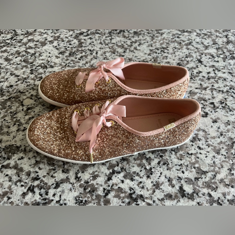 Keds x Kate Spade new york rose gold glitter sneakers‎ - Picture 3 of 5